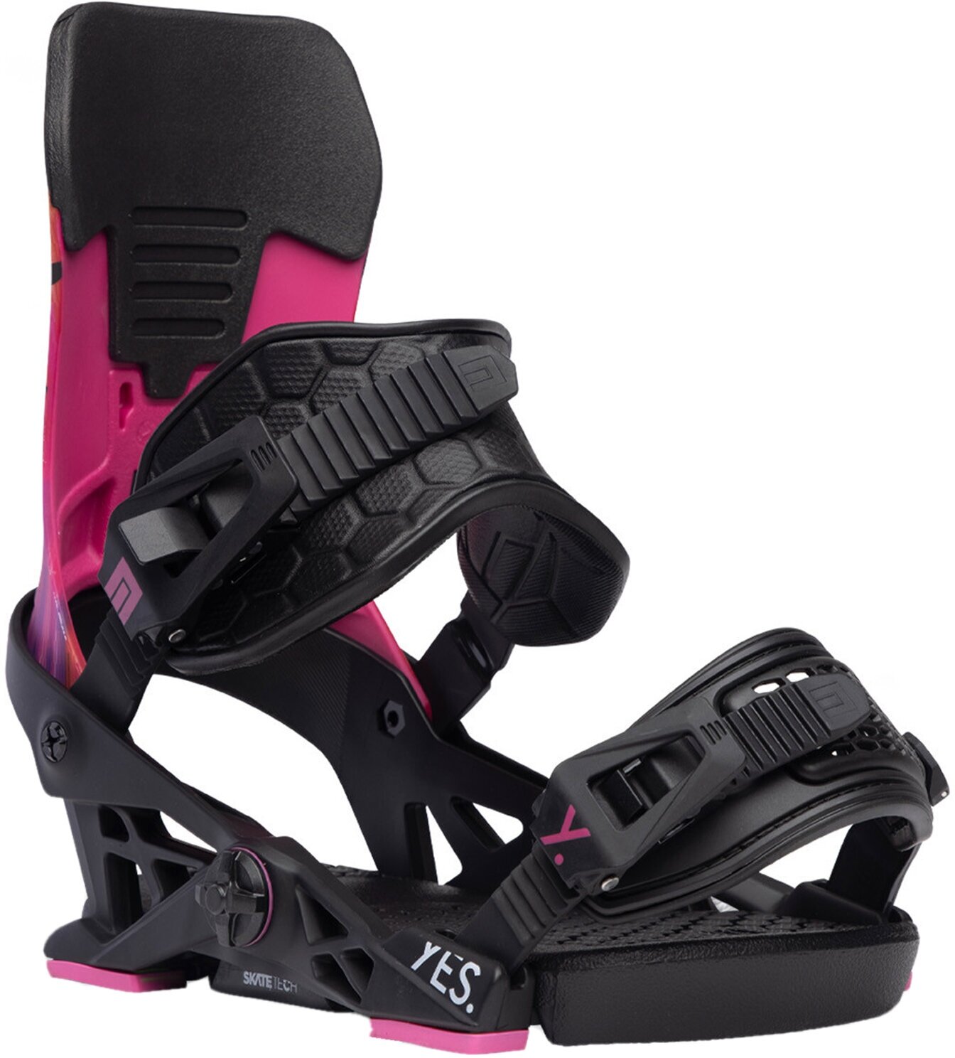 Крепления для сноуборда NOW Yes Collab Black/Pink 2024 - фото №1