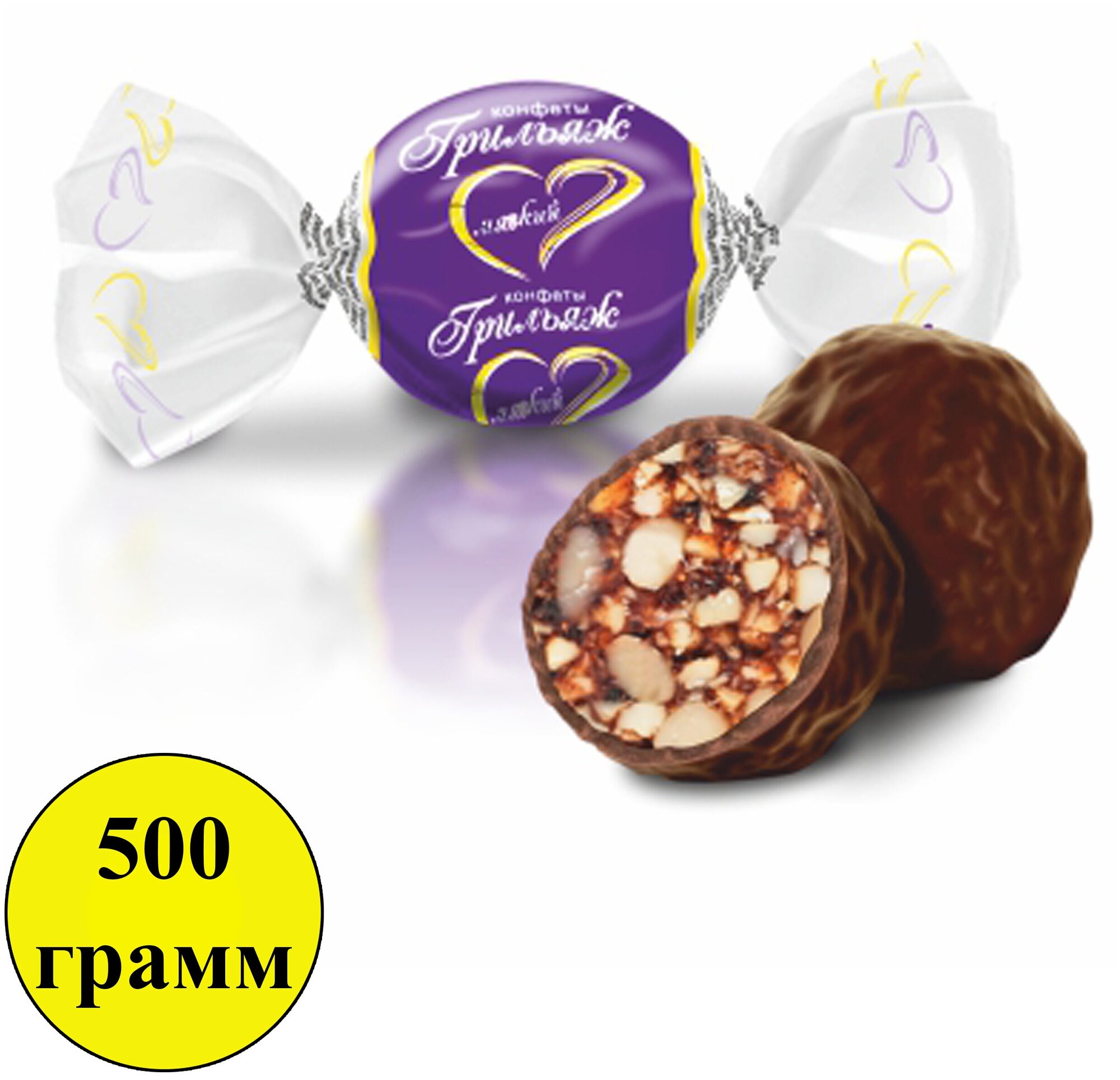 Конфеты Мягкий грильяж, 500 г Жако