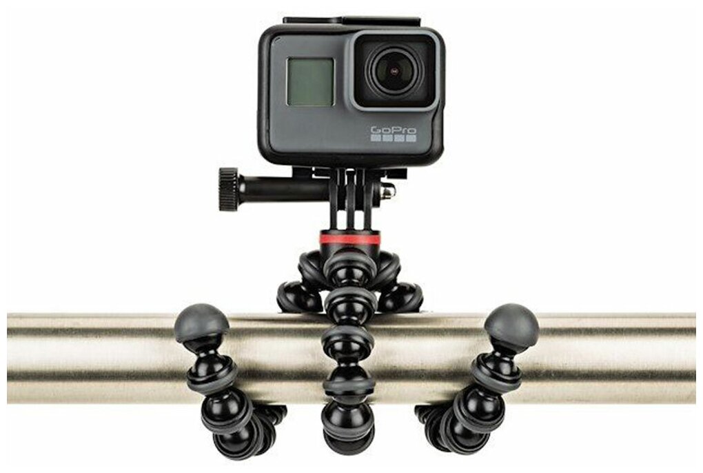 Штатив Joby GorillaPod 500 Action для фото- и GoPro камер (черный/серыйl) - фото №10