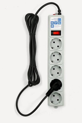 Изображение товара SPG-B-10 PowerCube Фильтр-удлинитель 3.0м 10А/2,2кВт, Электрическая мануфактура