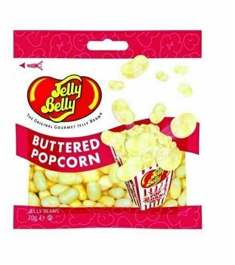 Драже жевательное Jelly Belly, сливочный попкорн, 70 г - фотография № 2