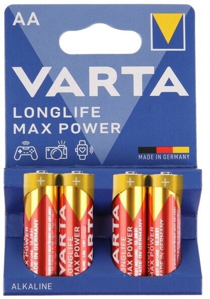 Батарейка VARTA LONGLIFE Max Power AA
