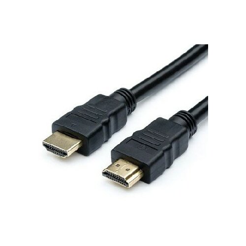 Кабель ATCOM (АТ7393) кабель HDMI-HDMI 5м, черный (2) кабель hdmi 5м atcom at5943 круглый красный золотистый