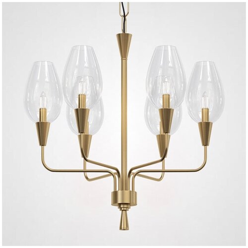 Подвесная Дизайнерская Люстра Viola 6 Прозрачный 179882-26 Viola01