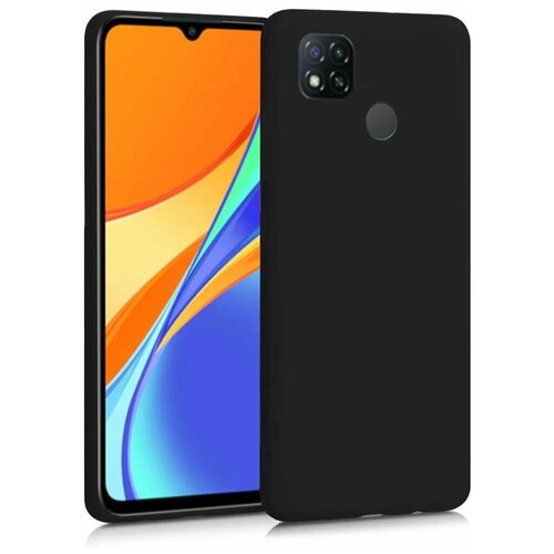 чехол накладка silicone cover для xiaomi redmi 9c розовый Чехол-накладка Borasco Silicone Case для смартфона Xiaomi Redmi 9C, черный