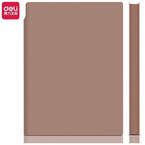 Блокнот Deli 22290BROWN 210х143мм искусст. кожа 112л коричневый