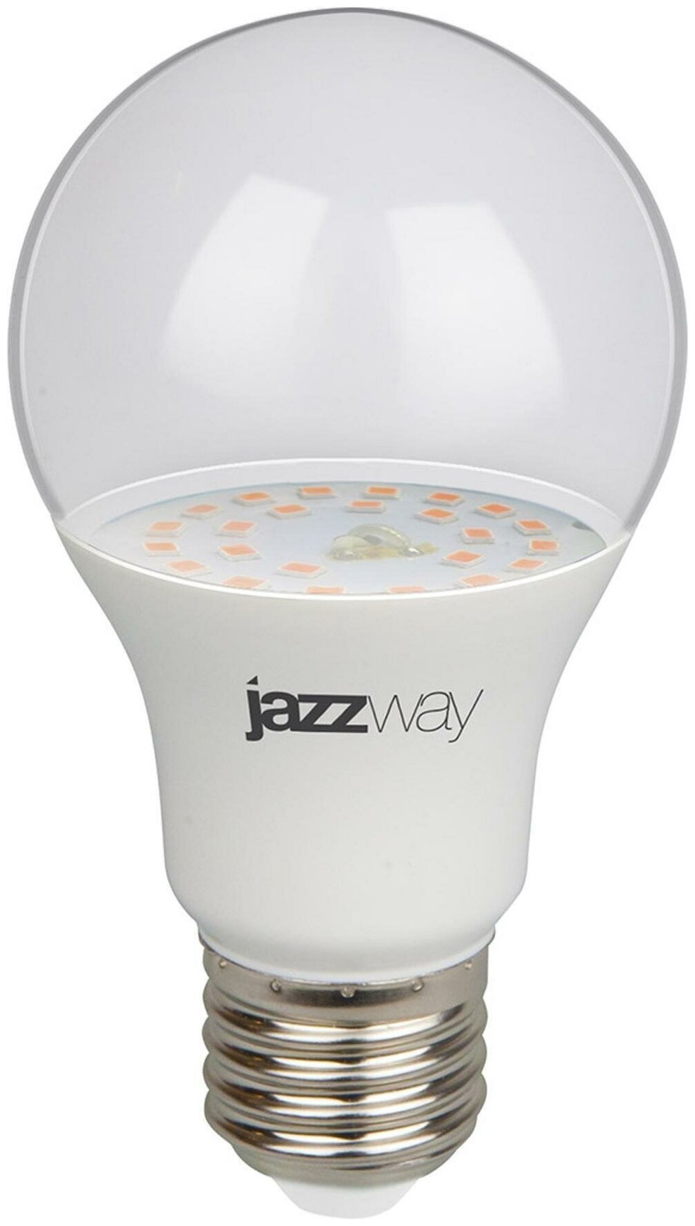 Фито лампа светодиодная для растений цветов и рассады JazzWay PPG Agro Clear 9W E27 шар - фотография № 1