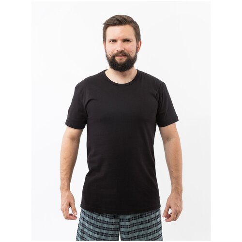 фото Футболка монотекс, размер 46, черный