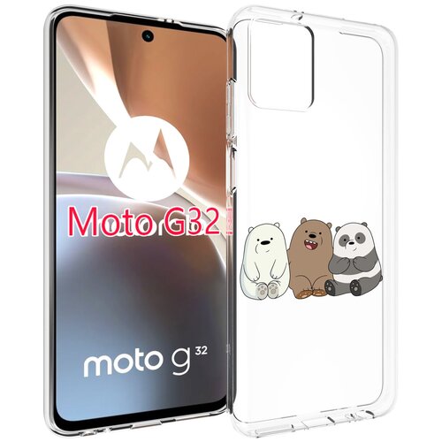 Чехол MyPads панды детский для Motorola Moto G32 задняя-панель-накладка-бампер чехол mypads модный котяра детский для motorola moto g32 задняя панель накладка бампер