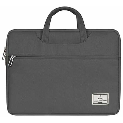 Сумка для ноутбука WiWU ViVi Laptop Handbag для Macbook 15.6 дюймов, водонепроницаемая - Серая