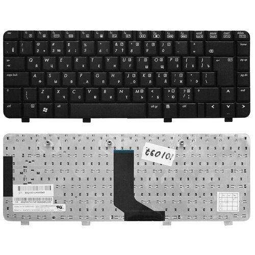 Клавиатура для ноутбука HP Pavilion DV2000 V3000 Series Г-образный Enter Черная без рамки PN NSK-H520R 1005₽