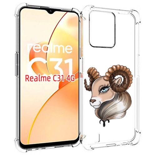 Чехол MyPads Барашка для OPPO Realme C31 задняя-панель-накладка-бампер