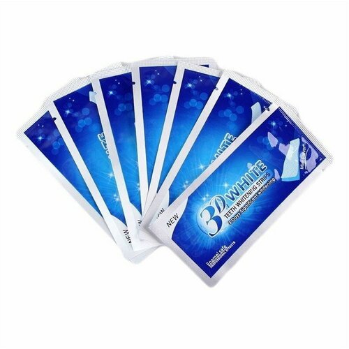 Отбеливающие полоски для зубов 3D White Teeth Whitening Strips, 5 пар 28pcs 5d teeth whitening strips oral hygiene care double elastic teeth strips teeth bleaching strips tooth dental bleaching tool