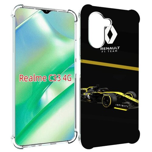 Чехол MyPads рено renault 2 для Realme C33 4G задняя-панель-накладка-бампер чехол mypads рено 4 мужской для realme c33 4g задняя панель накладка бампер