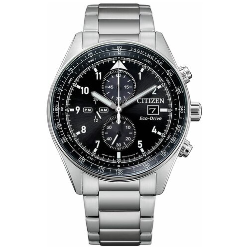 Наручные часы CITIZEN Eco-Drive CA0770-81E, черный, серебряный