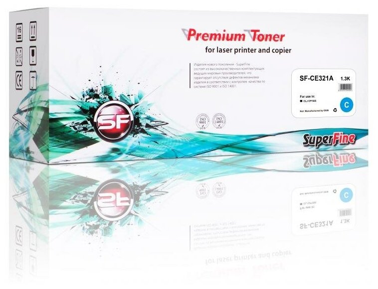 Картридж SuperFine CE321A для HP CLJ CP1525 1.3K cyan (SF-CE321A)