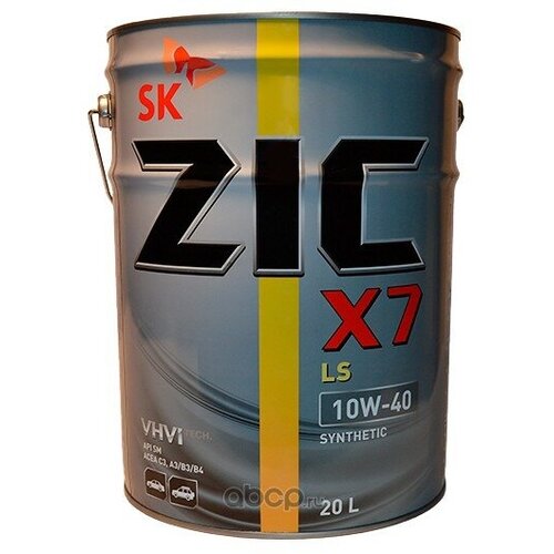 Zic Zic X7 Ls 10w40 (20l)_масло Моторное! Синт, Api Sn/Cf, Acea C3, Mb 229,31, Rn 0700