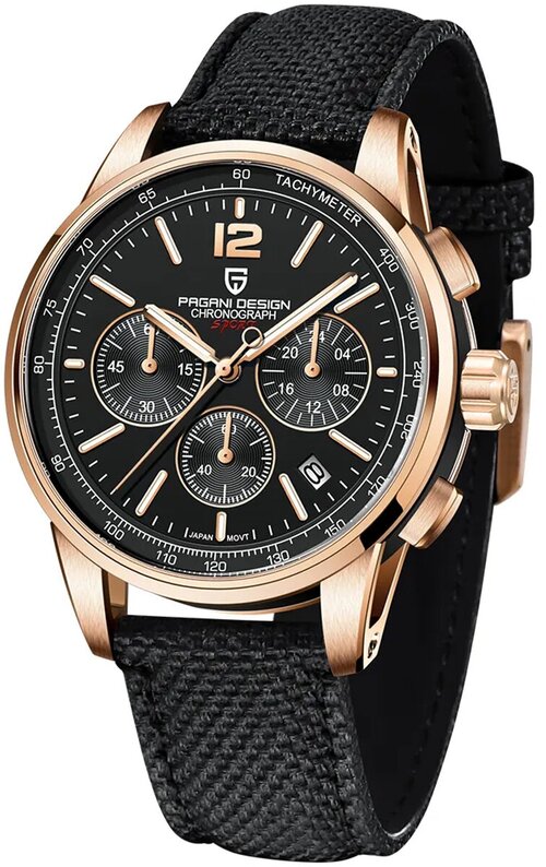 Наручные часы Pagani Design, черный, золотой