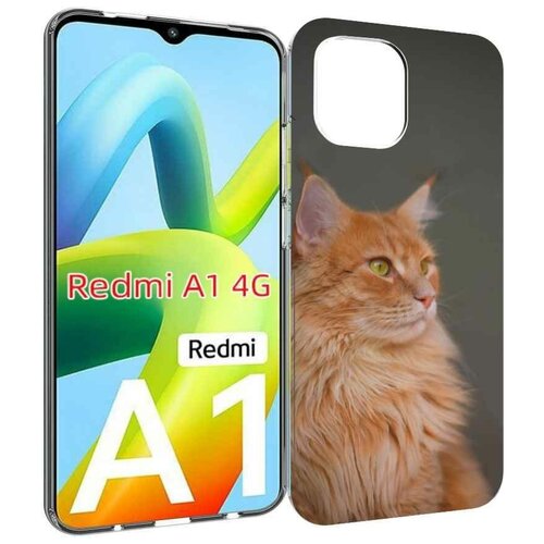 Чехол MyPads кошка мейн кун 1 для Xiaomi Redmi A1 задняя-панель-накладка-бампер чехол mypads кошка персидская для xiaomi redmi a1 задняя панель накладка бампер