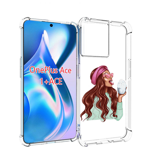 Чехол MyPads любительница-снега женский для OnePlus Ace задняя-панель-накладка-бампер