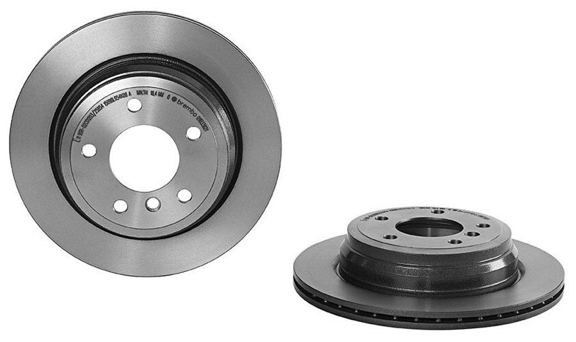 BREMBO 09. b338.21 (09A60411 / 09B33821) диск тормозной задн. с уф покрытием BMW (БМВ) 1 (e81) 09 / (Комплект 2 штуки)