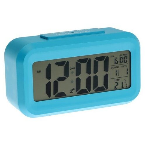 Часы HOMESTAR HS0110 будильник температура подсветка 3хААА синие 109800₽