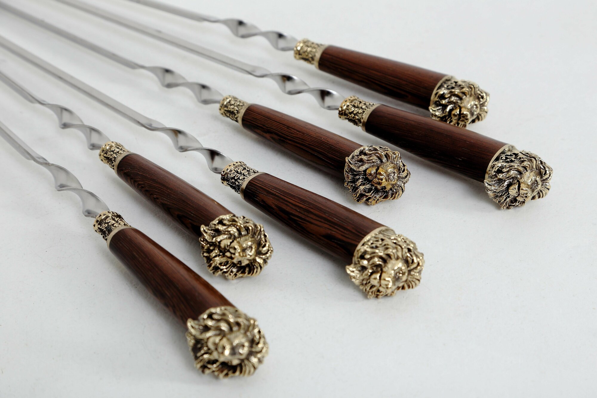 Шампура, шампура с деревянной ручкой набор, набор шампуров подарочный 70 см 6 шт