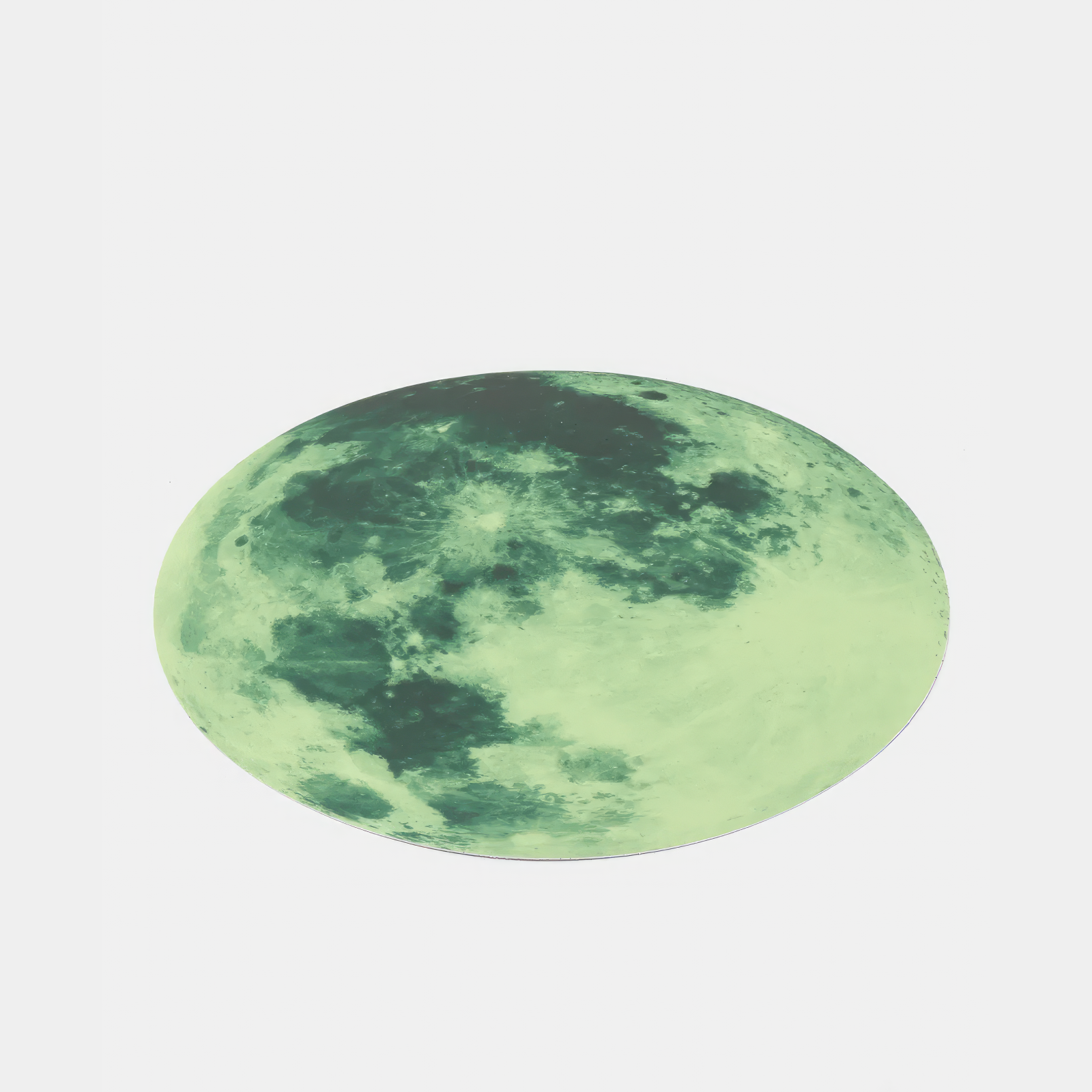 Светящаяся в темноте зелёная луна, планета, наклейка интерьерная, декоративная 3Д