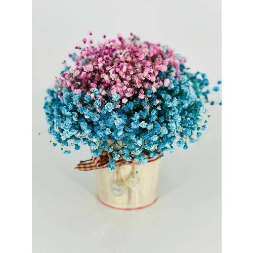 Гипсофила в железном дизайнерском ведерке3 шт Сюрприз к 14 февраля и 8 марта 3580₽