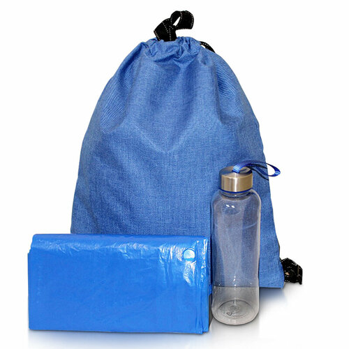 Подарочный набор Bright Way с бутылкой, дождевиком и рюкзаком.