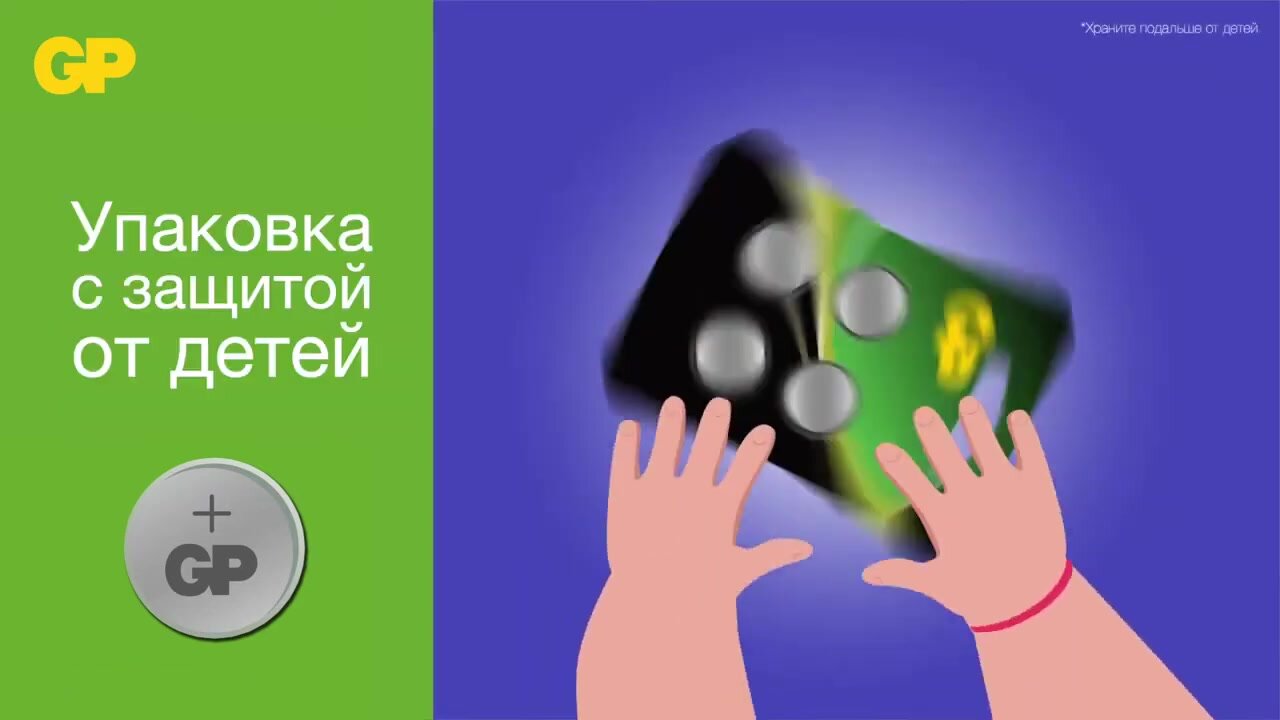 Литиевые дисковые батарейки GP Lithium CR2025 - 5 шт, каждая в своем отрывном блистере — фото 1
