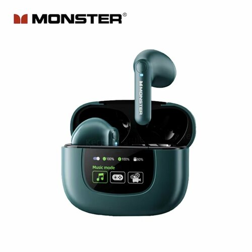 Беспроводные наушники Monster с микрофоном с шумоподавлением и Bluetooth-экраном с активным шумоподавлением 1500₽