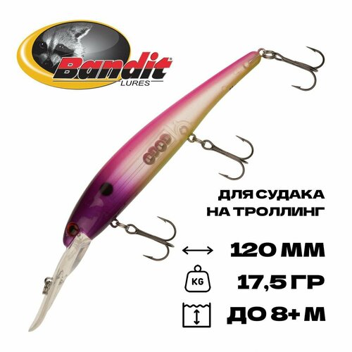 Воблер для троллинга Bandit Walleye Deep, плавающий, 120 мм, 17,5 гр, 5-8 м, #B20