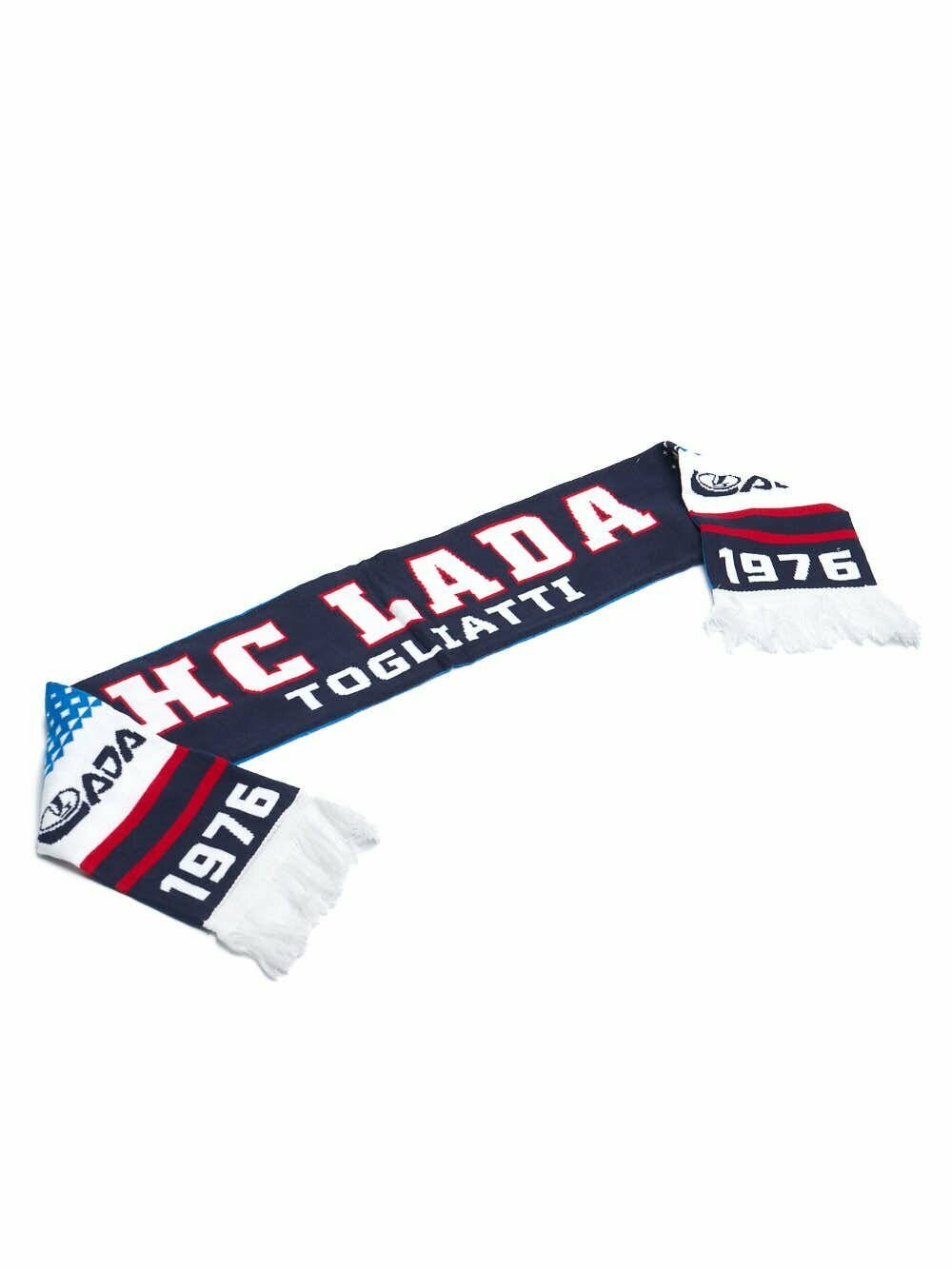Шарф Atributika & Club ХК Лада для взрослых и детей,120х16.5 см, универсальный, синий