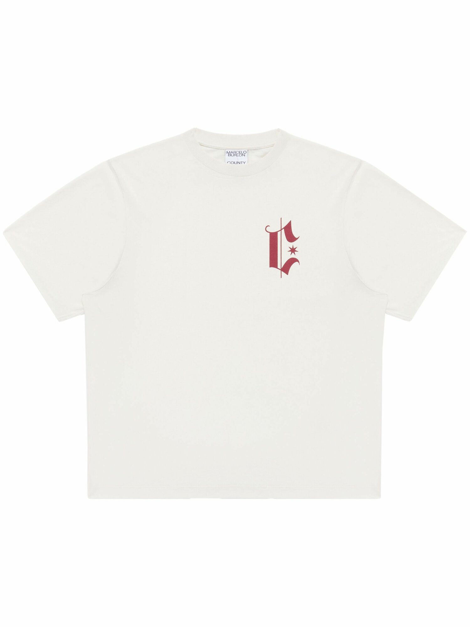 Футболка MARCELO BURLON Headletter, размер M, белый,