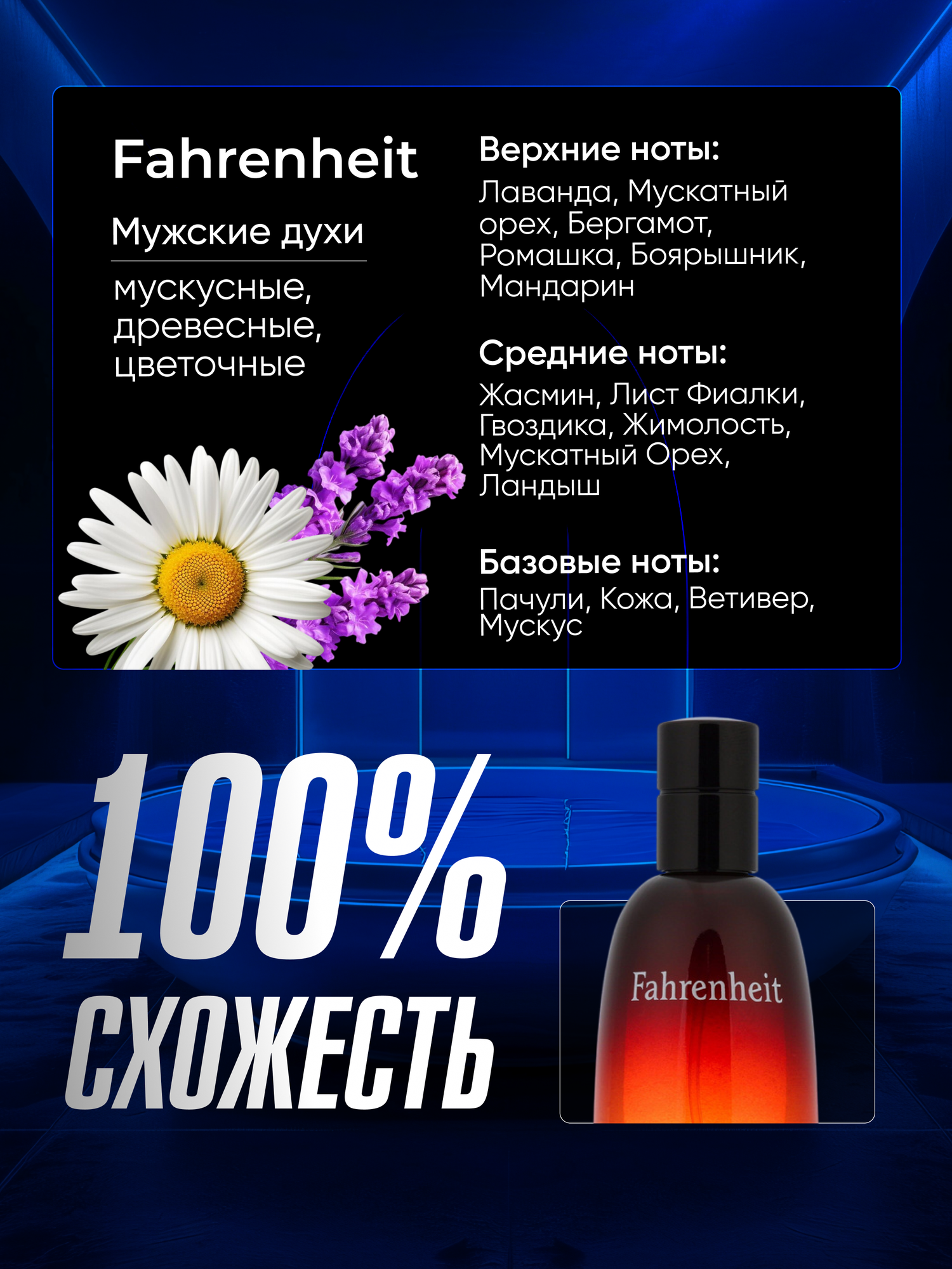 Gratusi Parfum Farenheit духи мужские масляные 10 мл (спрей) + подарок — фото 1