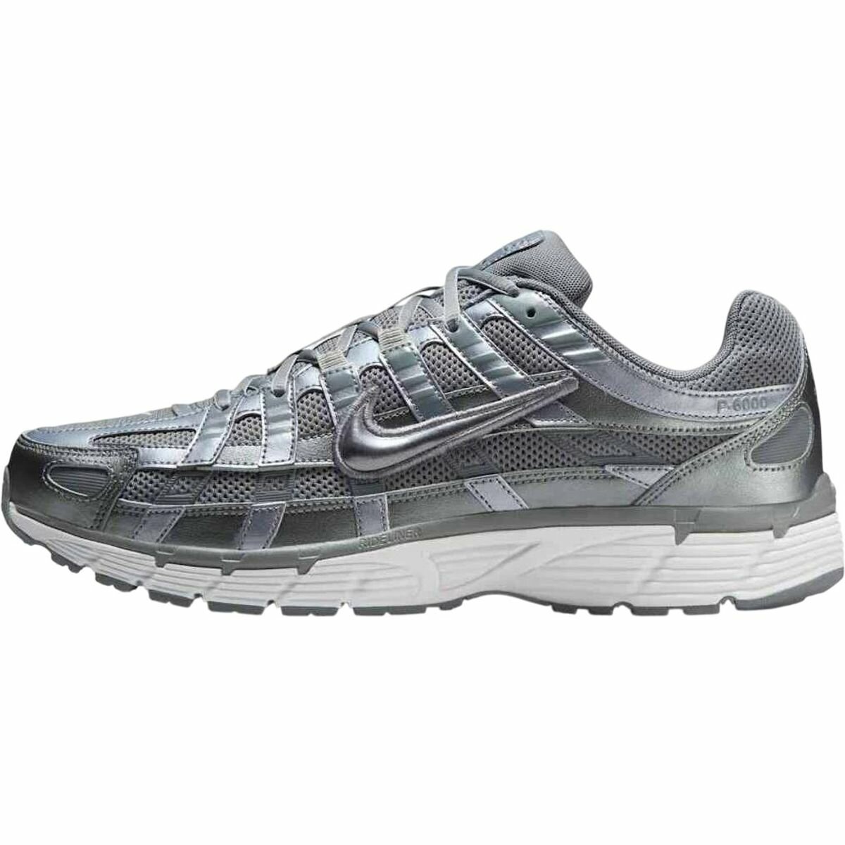 Кроссовки NIKE P-6000, полнота F, размер 10 US, серый/белый