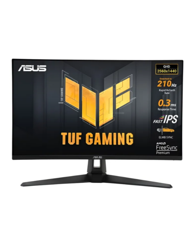 27" Игровой монитор ASUS TUF Gaming VG27AQ5A, 27 дюймов, QHD (2560x1440), 210 Гц (OC), стереодинамик, игровой ИИ
