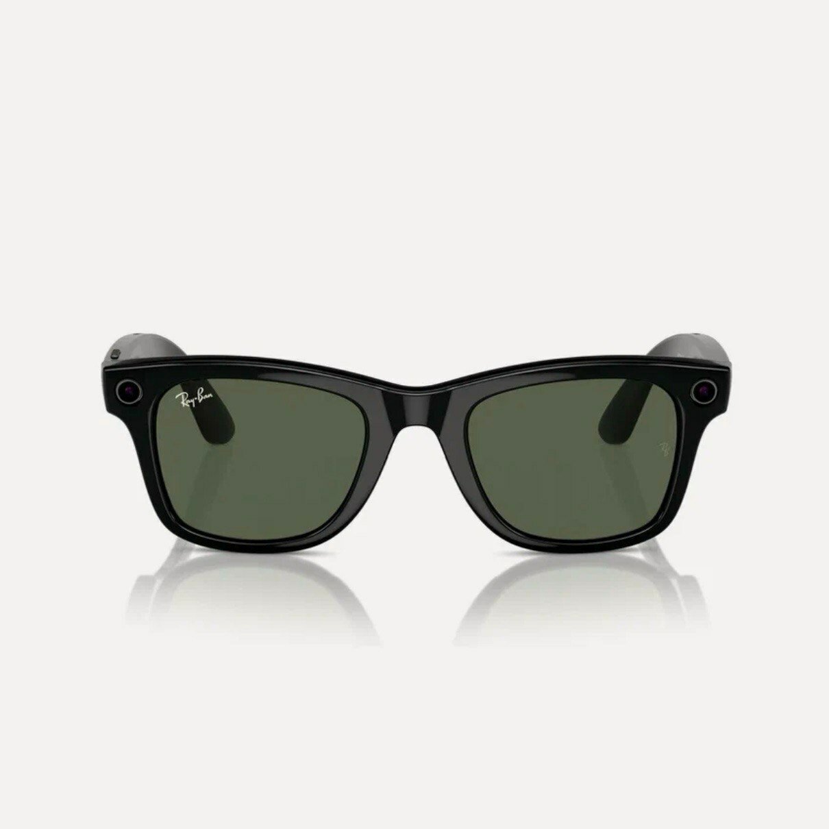 Умные очки Ray-Ban Met* Wayfarer, оправа "матовая черная", линзы "темно-зеленые", размер L — фото 1