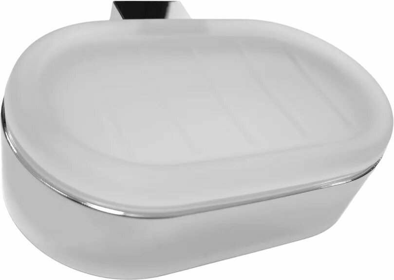 Мыльница Altasan Лотос ЛТ30Х настенная стеклянная хром