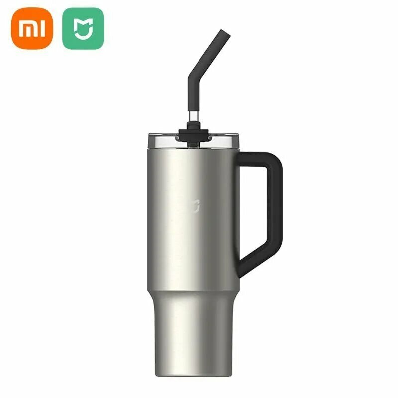 Xiaomi Термокружка, 1 л, термокружка с трубочкой для напитков, сохраняет тепло и холод в поездках и дома