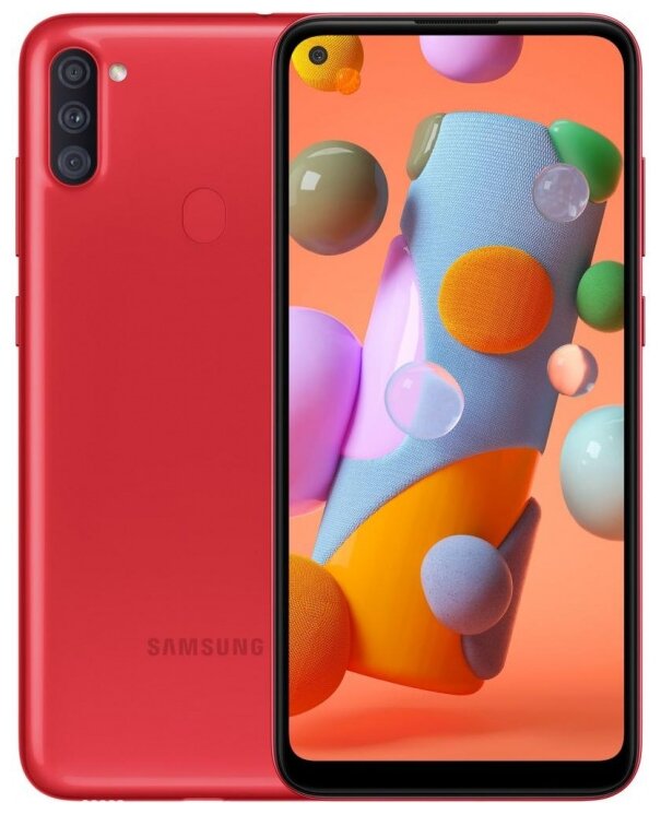 Смартфон Samsung Galaxy A11 2/32 ГБ, Dual nano SIM, красный