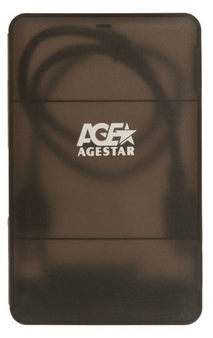 3UBCP3C (BLACK) Внешний корпус 2.5" SATAIII HDD/SSD AgeStar 3UBCP3C (BLACK) USB 3.0, пластик, черный, безвинтовая конструкция