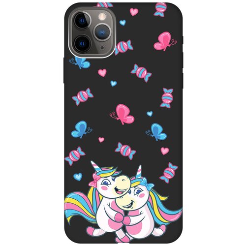 Силиконовый чехол на Apple iPhone 11 Pro Max / Эпл Айфон 11 Про Макс с рисунком Unicorns and Candies Soft Touch черный силиконовый чехол на apple iphone 11 pro эпл айфон 11 про с рисунком unicorns and candies soft touch бирюзовый