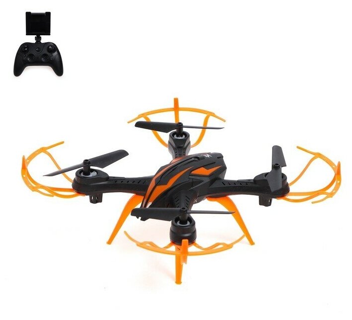 Квадрокоптер LH-X15WF камера передача изображения на смартфон Wi-FI цвет черно-оранжевый 7651301