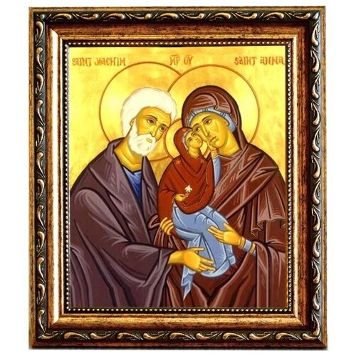 Праведные Иоаким и Анна с девой Марией. Икона на холсте. праведные иоаким и анна с девой марией икона на холсте