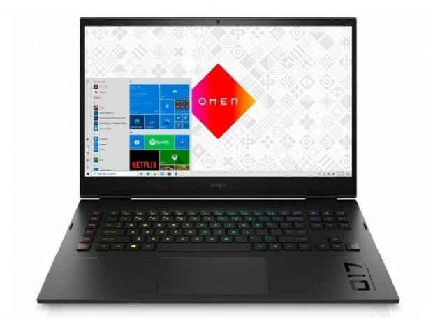 Ноутбук 173 IPS QHD HP Omen 17-ck0047ur black Core i7 11800H16Gb1Tb SSD3070 8GbDOS 4E1C9EA