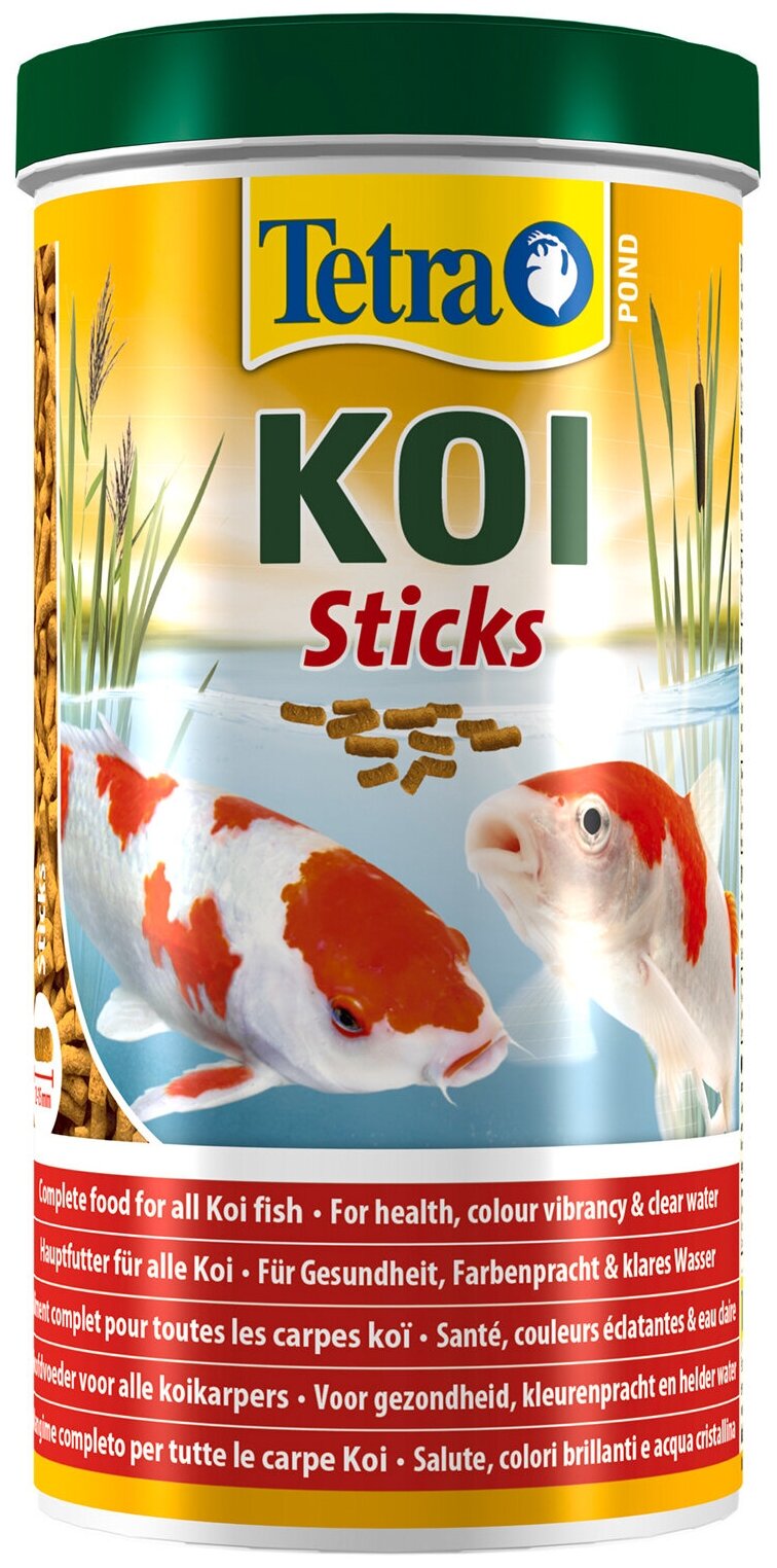 Tetra Koi Sticks основной корм для кои палочки 1 л . - фотография № 5