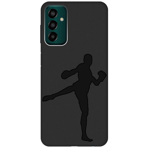 Матовый чехол Kickboxing для Samsung Galaxy M13 / Самсунг М13 с 3D эффектом черный матовый чехол kickboxing для samsung galaxy m13 самсунг м13 с 3d эффектом черный