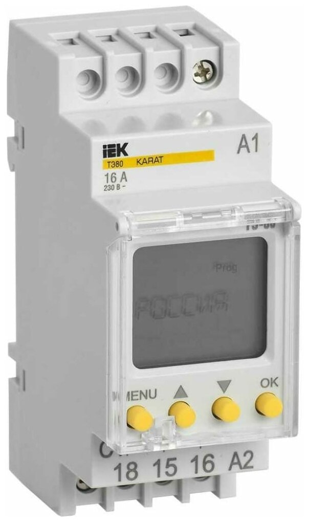 фото Таймер цифровой ТЭ80 16А 230В на DIN-рейку KARAT IEK MTA10-16-080
